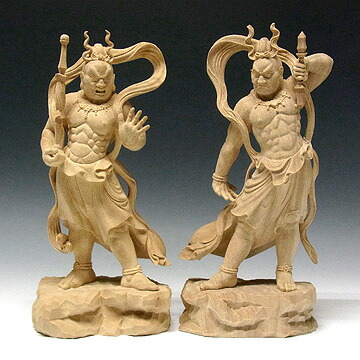 楽天市場】木彫り 仏像 仁王像（金剛力士像） 高さ31cm 楠製 [Ryusho