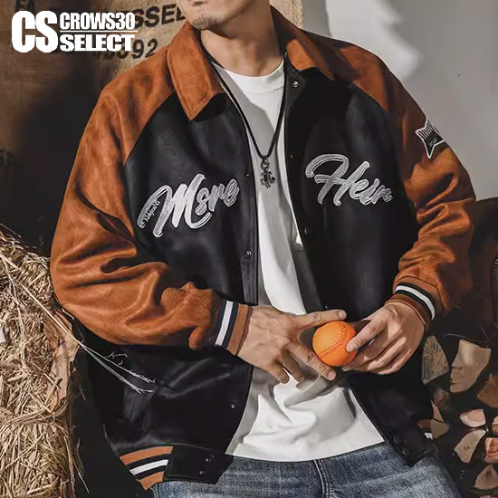 楽天市場】オラオラ系 スタジャン メンズ スウェード 大きいサイズ