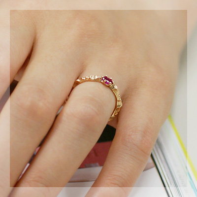 楽天市場】職人手作り 非加熱ルビー カラーレディス リング 1号から19