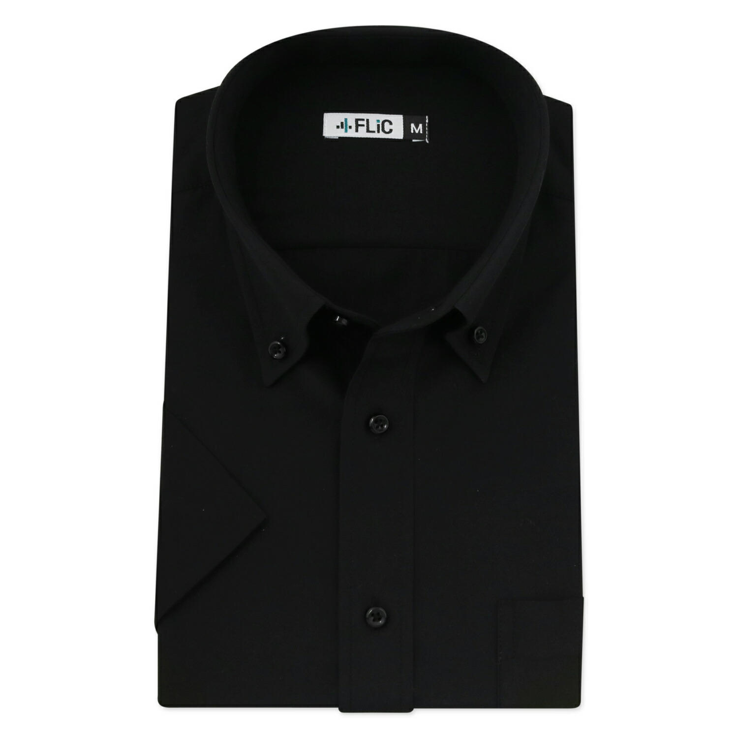 楽天市場】黒シャツ 無地 半袖 ワイシャツ 黒 形態安定 メンズ シャツ