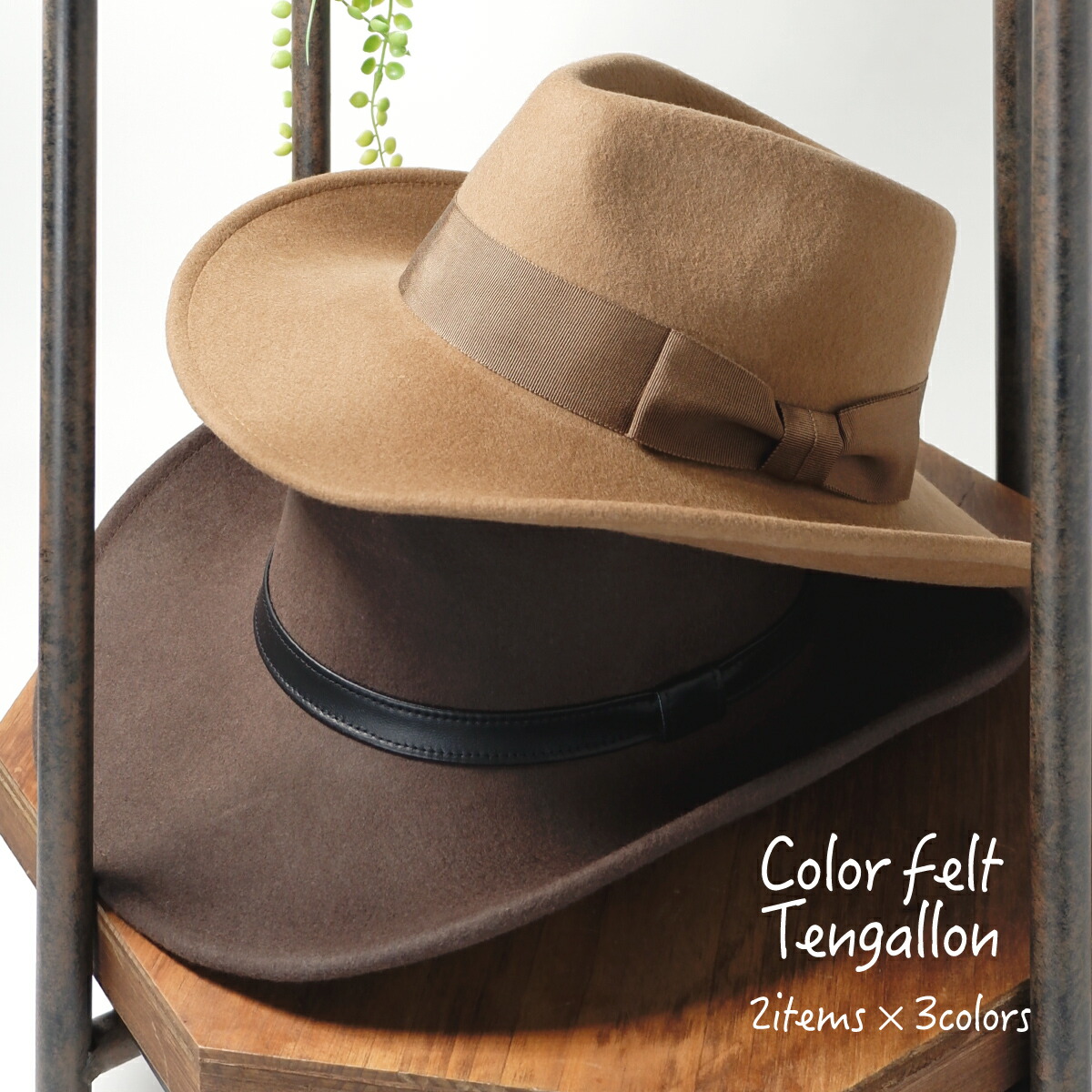 楽天市場】カラーフェルトテンガロン【日本製】帽子 レディース メンズ