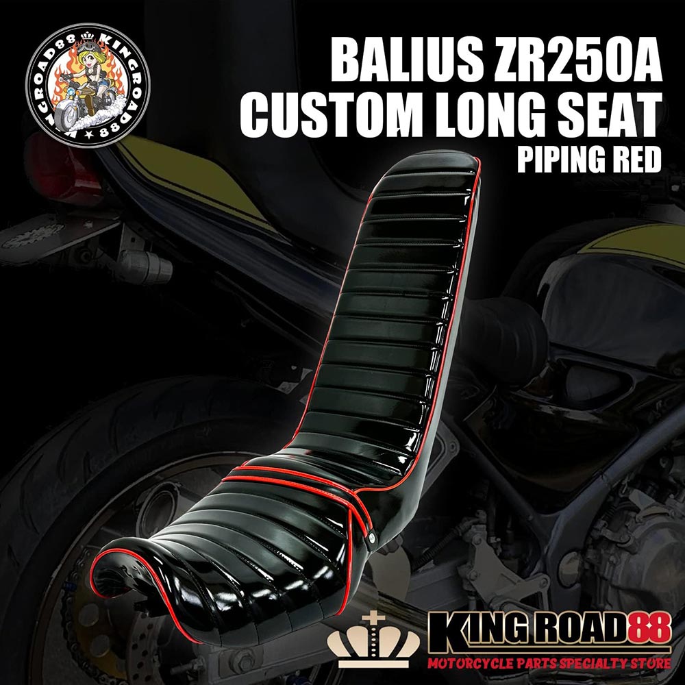 gs400 大川三段シート エナメルブラック/レッド 最終値下げ ヤマハ XJR400 前期 4HM KingRoad88 ロングシート エナメル レッド