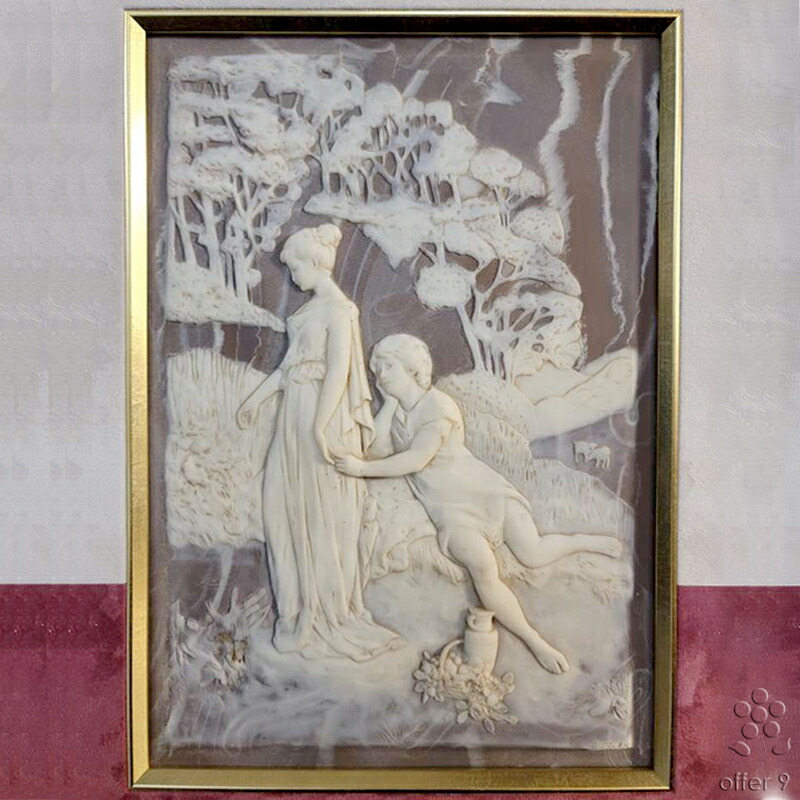 楽天市場】【1点もの】アンティーク インコレイストーン カメオアート