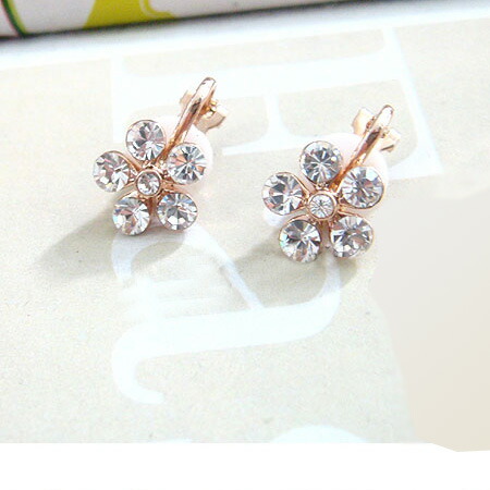 楽天市場】ピアス 花 フラワー 梅の花 スワロフスキー レディース K18