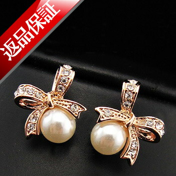 楽天市場】ピアス 真珠 パール 18金仕上げ 18k リボン レディース