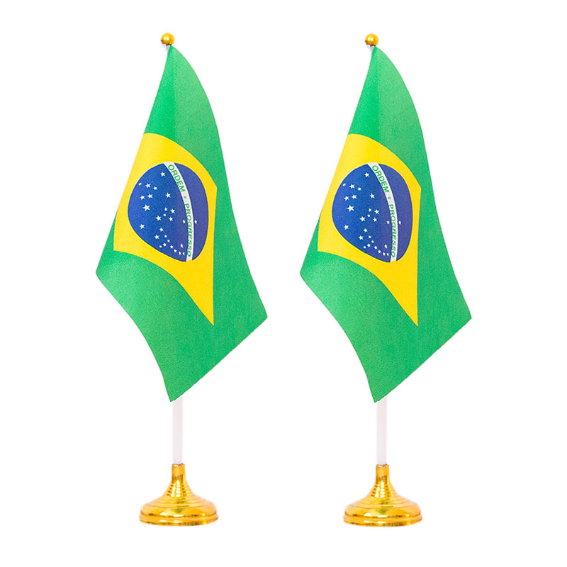 楽天市場】置き型・手持ち2WAYブラジル国旗 2個セット 33cm 【ブラジル
