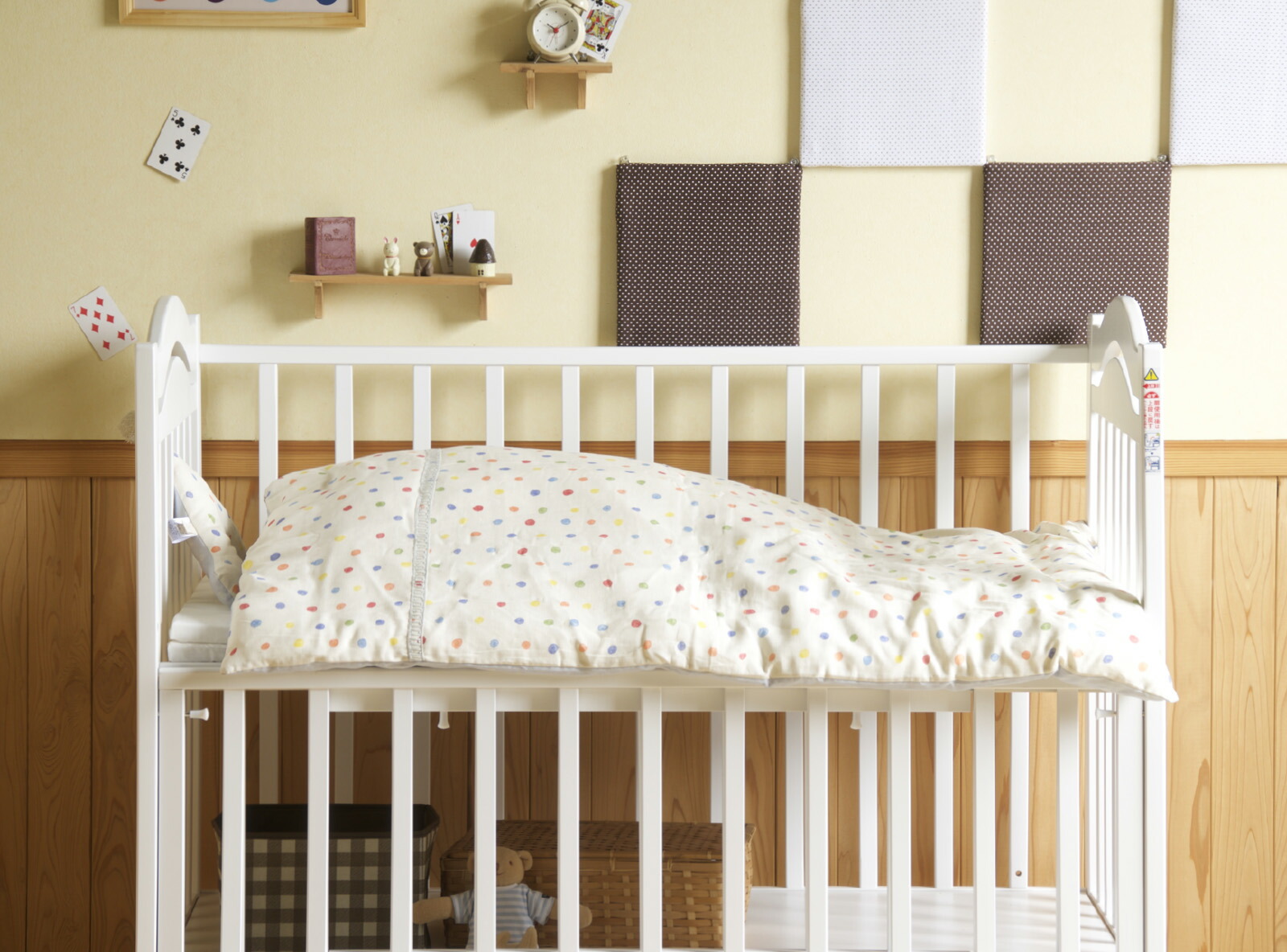 楽天市場】日本製 ベビーベッド 「アリス WH（ホワイト）【B品