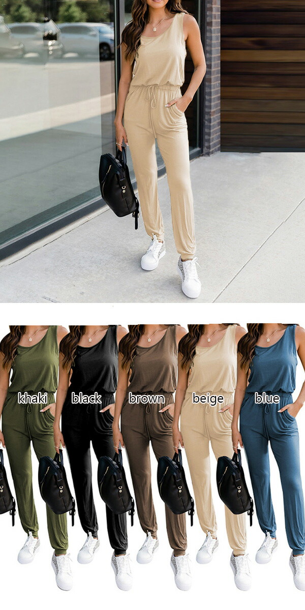 楽天市場】ジャンプスーツ オールインワン サロペット オーバーオール