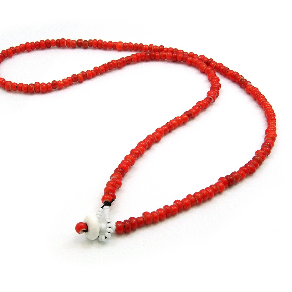 楽天市場】1本入【 ホワイトハーツロングネックレス [5mm赤/レッド