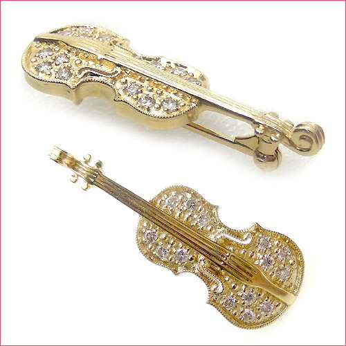 楽天市場】碌山(A&M) K18イエローゴールド ダイヤモンド ヴァイオリン