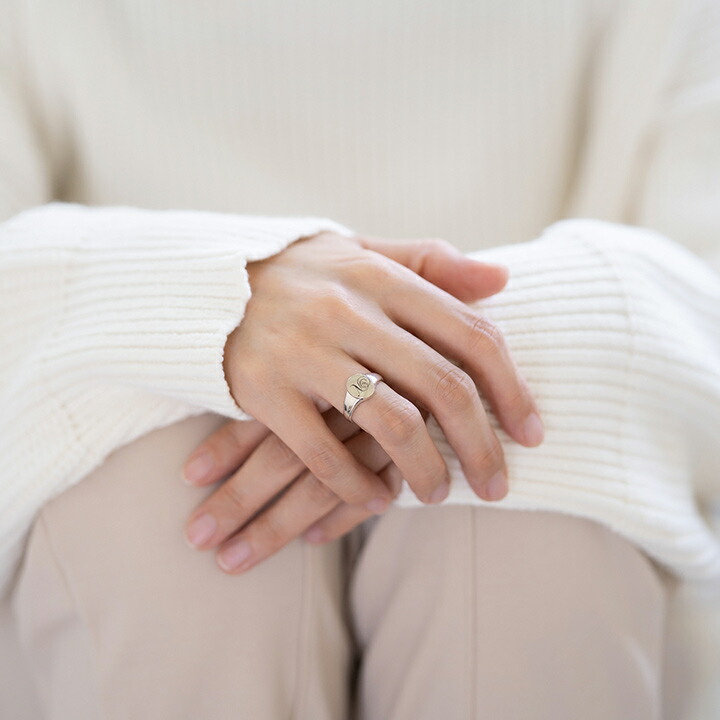 楽天市場】SS800円クーポン シグネットリング イニシャル シルバー925