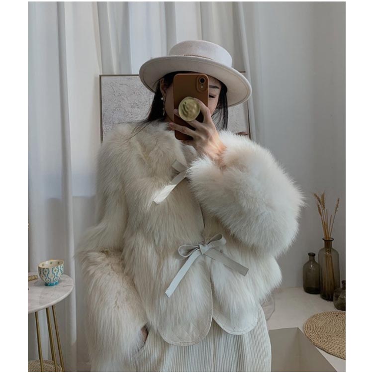 楽天市場】ファーコート コート ショート フェイクファー 防寒