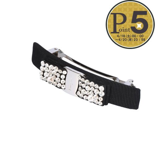 FERRAGAMO フェラガモ バレッタ 34 2759 001 レディース ヴァラ リボン