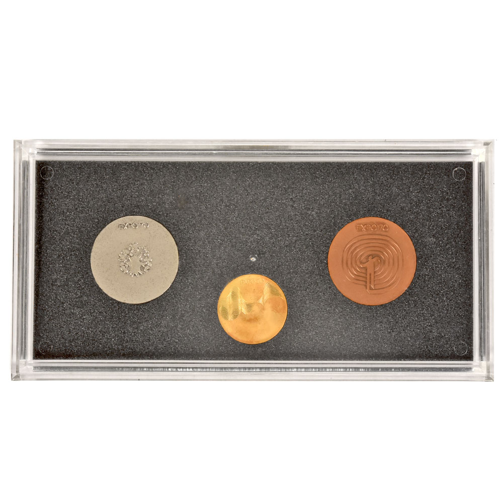 大阪万博EXPO'70 日本万国博覧会記念メダル金・銀・銅3枚セット