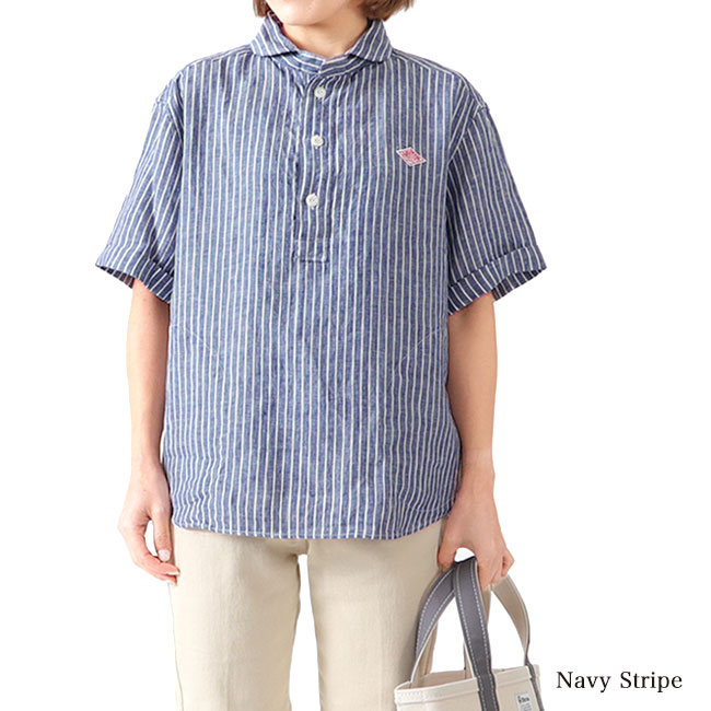 楽天市場】DANTON ダントン プルオーバー ストライプ リネンシャツ JD