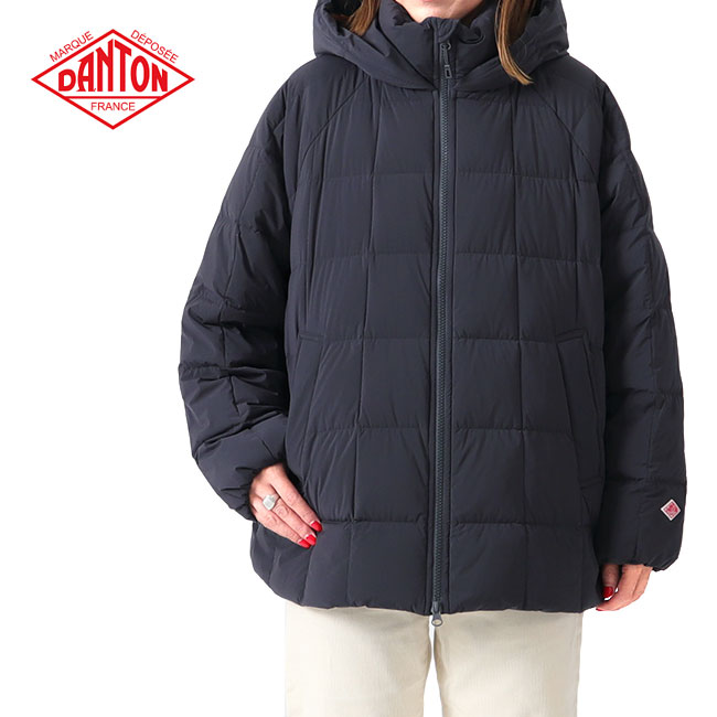 楽天市場】DANTON ダントン フード付き スクエアキルト Aライン ダウン
