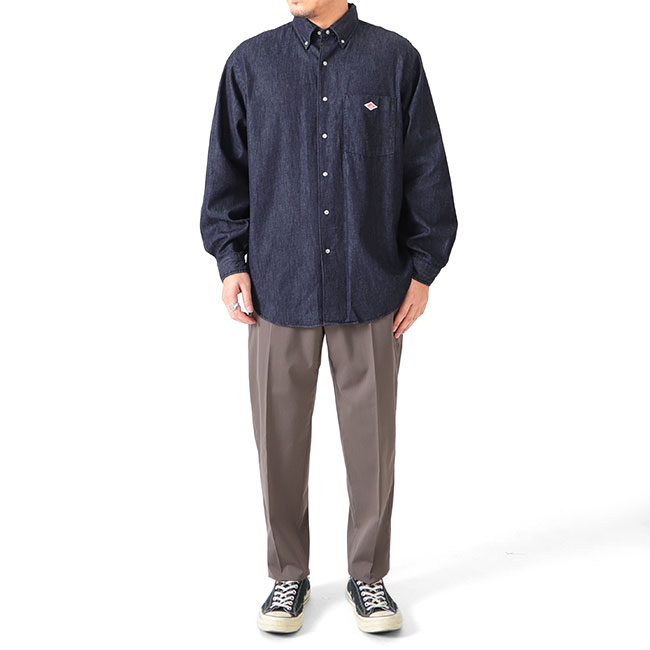 楽天市場】DANTON ダントン ダンガリー ボタンダウン デニムシャツ DT