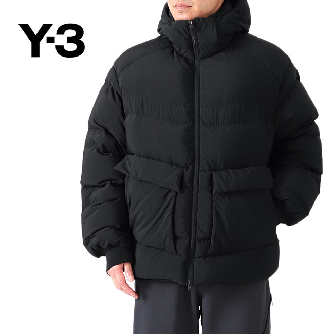 楽天市場】Y-3 ワイスリー フード付き Wスクエアポケット ダウン