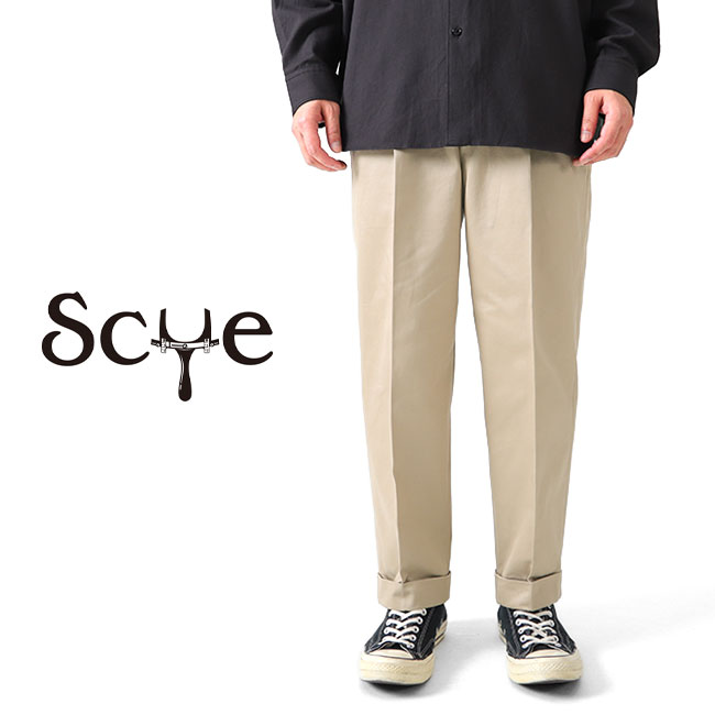 楽天市場】Scye サイ 2タック テーパード チノパンツ スラックス 5122