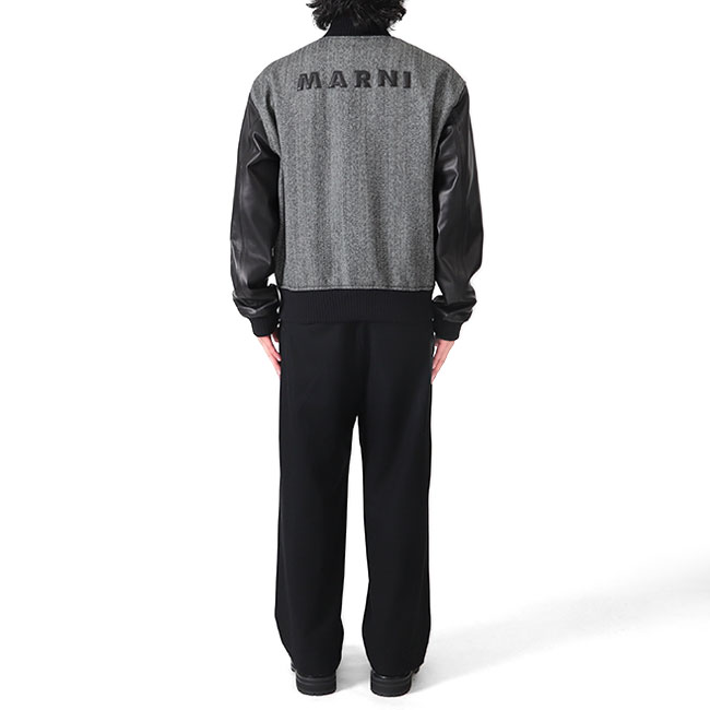 楽天市場】MARNI マルニ ヘリンボーンウール レザー スタジャン
