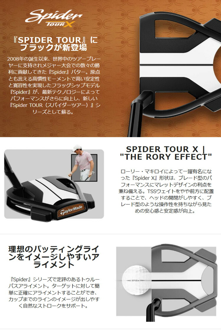 楽天市場】テーラーメイド(TaylorMade) スパイダー ツアー エックス