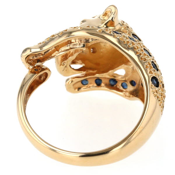 楽天市場】K18YG イエローゴールド リング サファイア ダイヤモンド