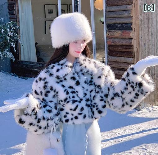 楽天市場】ファーコート レディース ヒョウ柄 レオパード アウター 冬