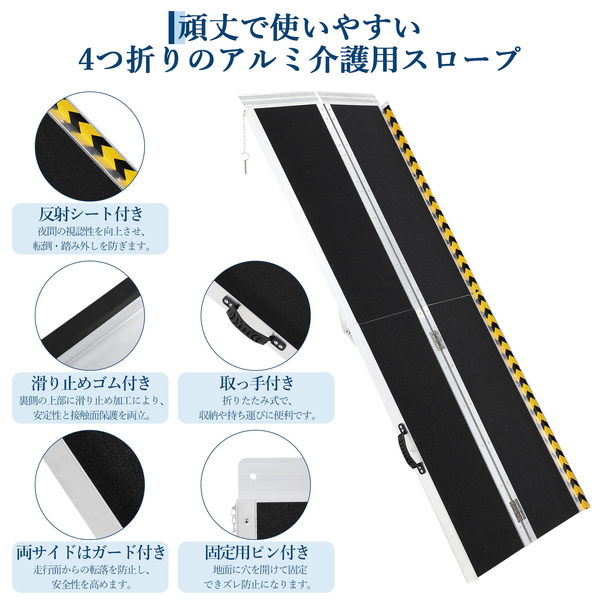 楽天市場】特典付き 車椅子 スロープ 折りたたみ 段差解消 車いす