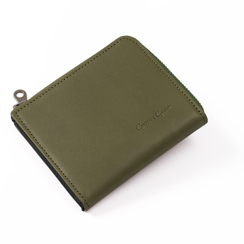 楽天市場】二つ折り財布（カラーカーキグリーン）の通販