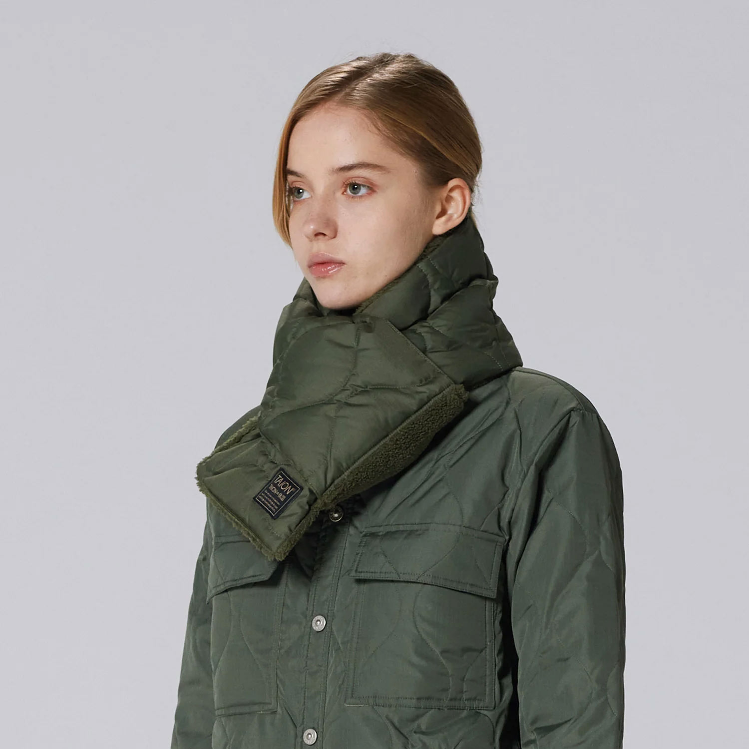 楽天市場】TAION タイオン ミリタリー リバーシブル ダウンマフラー