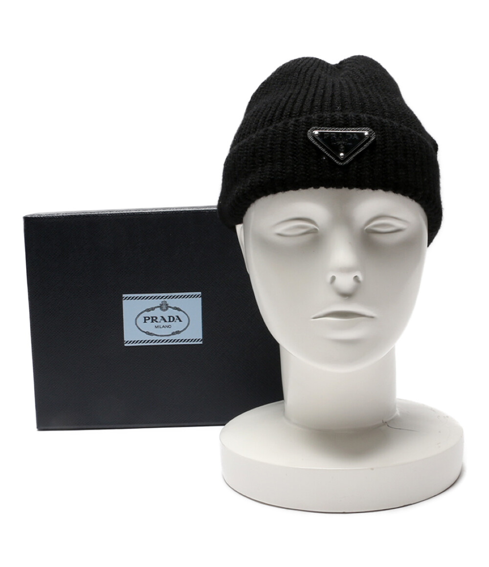 楽天市場】【中古】 プラダ ニット帽 ビーニー ブラック UMD489