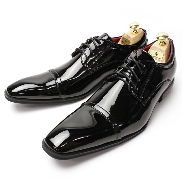 楽天市場】[ 新郎のエナメル ] 結婚式 靴 黒エナメル 新郎 靴 結婚式