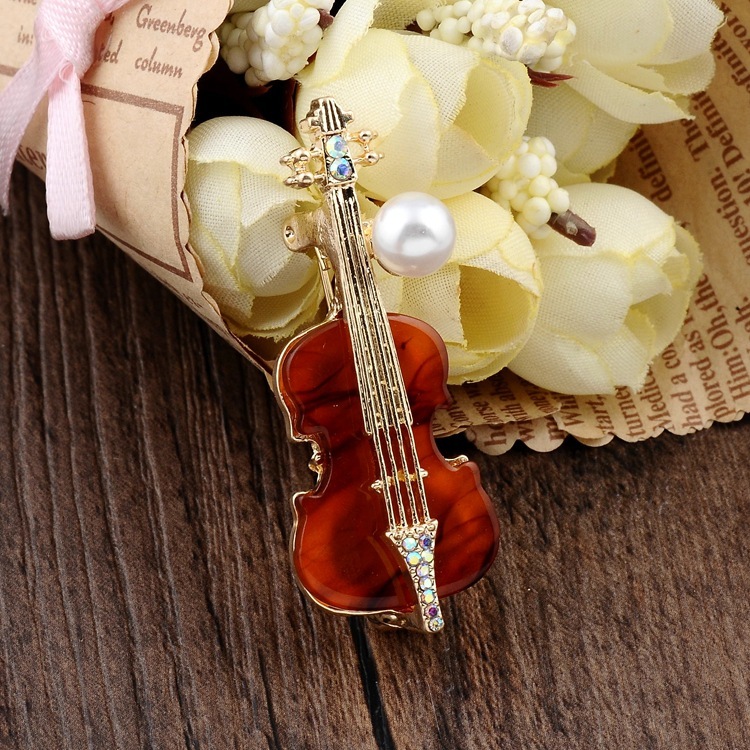 楽天市場】べっ甲 バイオリン ブローチ : Aquarius