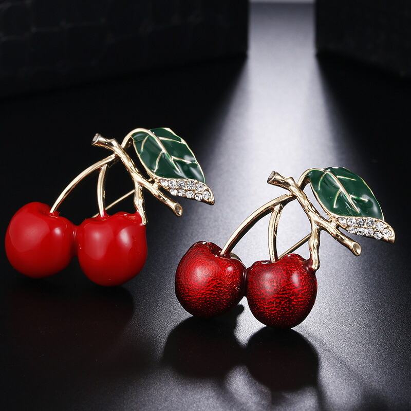 楽天市場】チェリー さくらんぼ ブローチ☆ギフト ポーチ付き☆ : Aquarius