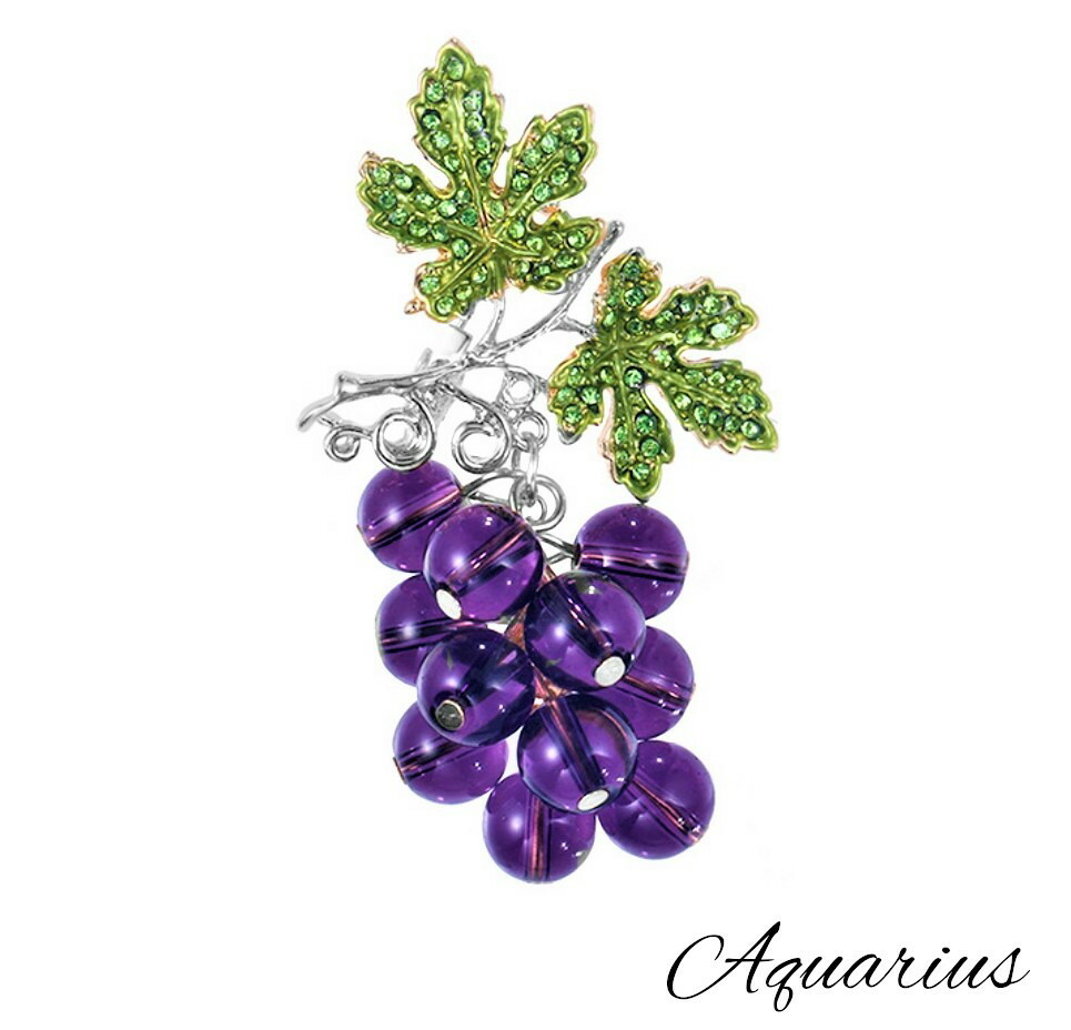 楽天市場】粒 が 揺れる 葡萄 ブローチ☆ギフトポーチ付き☆ : Aquarius