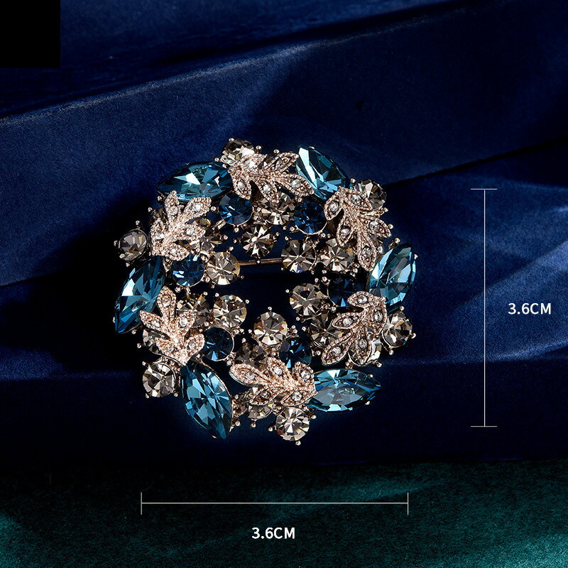 楽天市場】スワロフスキー リースラウンド ブローチ 選べる 3カラー 2