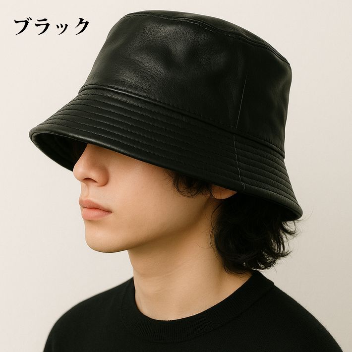 楽天市場】本革 レザー バケットハット 帽子 ハット メンズ レディース