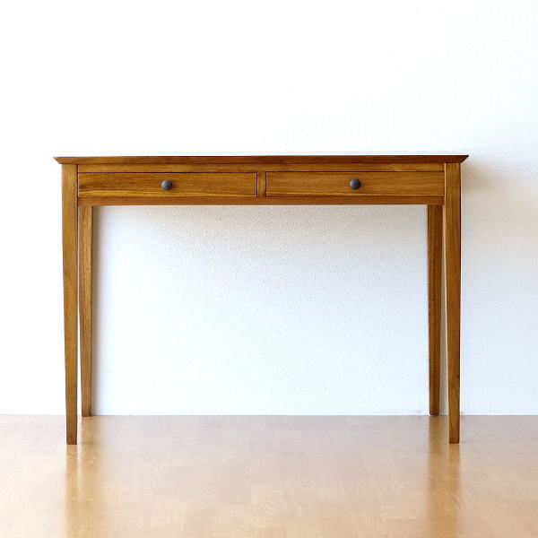 楽天市場】チーク無垢材 パソコンデスク 木製 机 総無垢材 天然木 PC