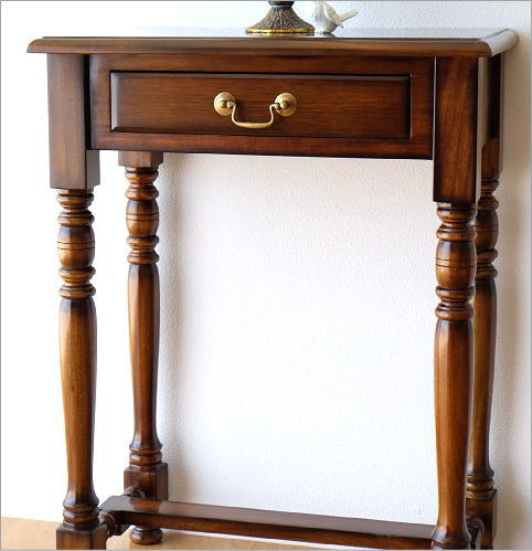 楽天市場】コンソールテーブル マホガニー材 電話台 花台 玄関