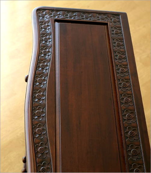 楽天市場】アンティーク調キャビネット 棚 木製 完成品 おしゃれ 彫刻