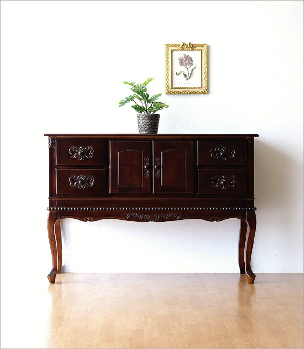 楽天市場】キャビネット アンティーク 家具 木製 脚付き 猫脚 サイド