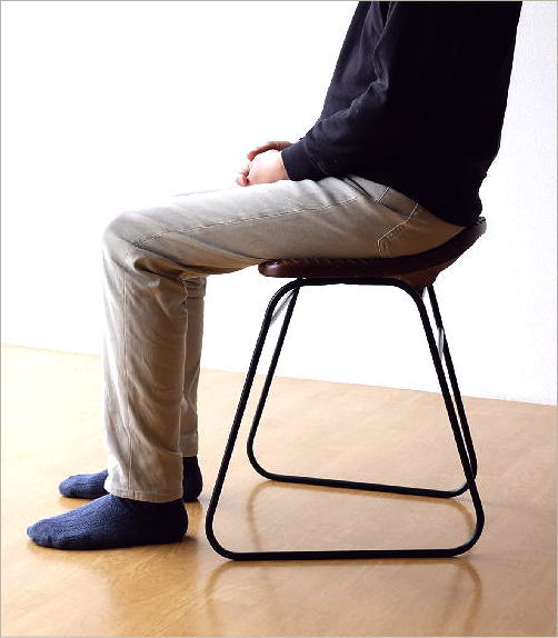 楽天市場】本革スツール レザースツール 本革椅子 スリム 軽量