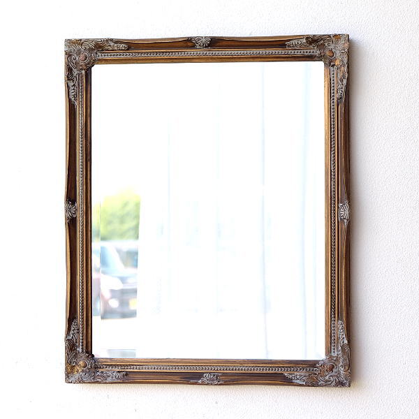 楽天市場】鏡 壁掛けミラー アンティークゴールド レトロ ウォール