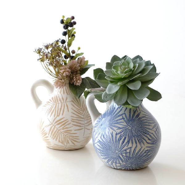 楽天市場】花瓶 陶器 おしゃれ シノワズリ フラワーベース レトロ