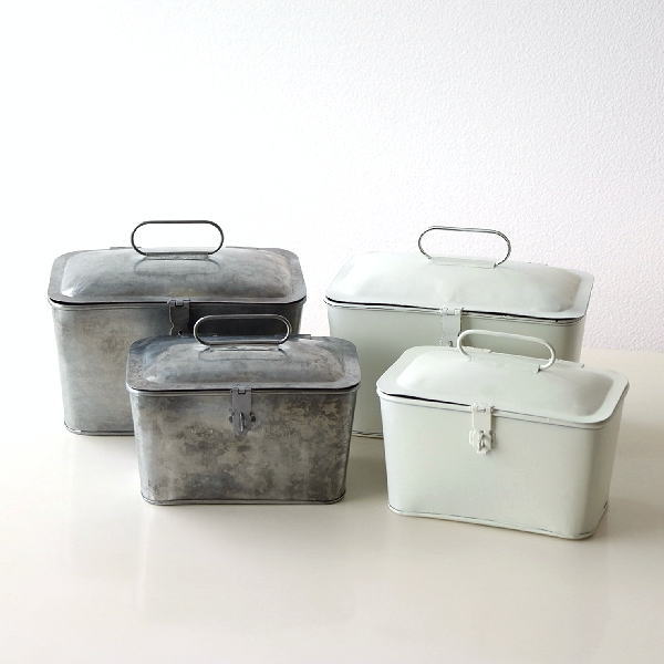 楽天市場】小物入れ ブリキ ふた付き ボックス 2個セット アンティーク