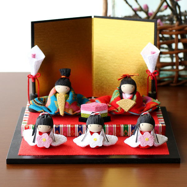 楽天市場】おひなさま お雛様 ひな人形 置物 ちりめん細工 オブジェ