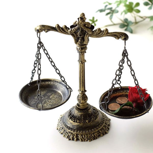 楽天市場】天秤 オブジェ 置物 おしゃれ アンティーク調 レトロ