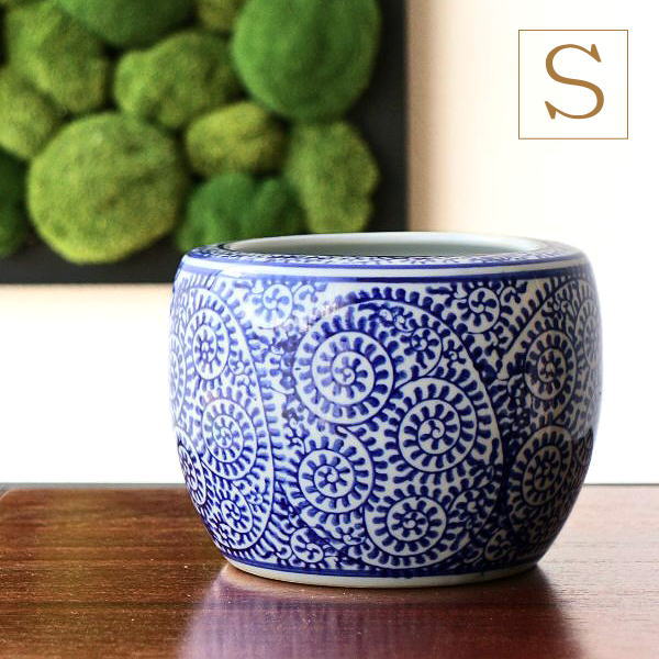 楽天市場】植木鉢 おしゃれ 陶器 火鉢 陶器鉢 メダカ鉢 金魚鉢 丸型