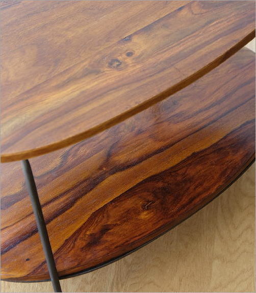 楽天市場】リビングテーブル おしゃれ 木製 アイアン 丸型 楕円形 ロー