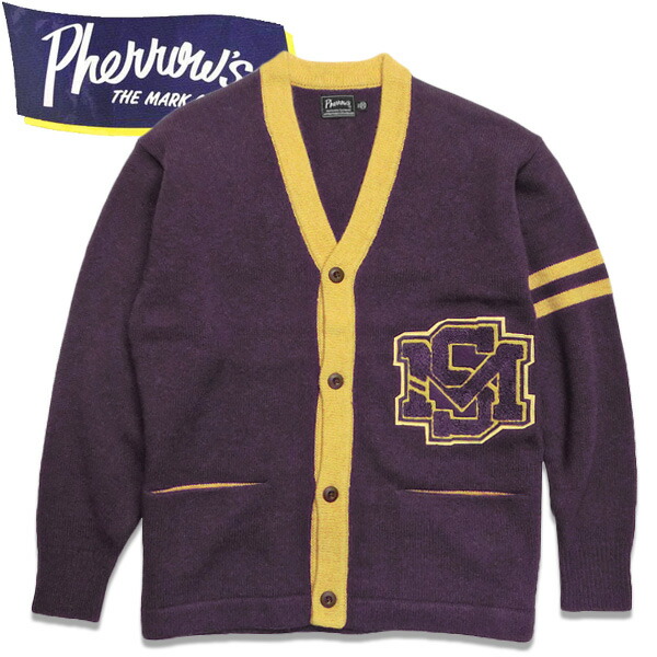 楽天市場】PHERROW'S (フェローズ ）レタードカーディガン23W-PLC1